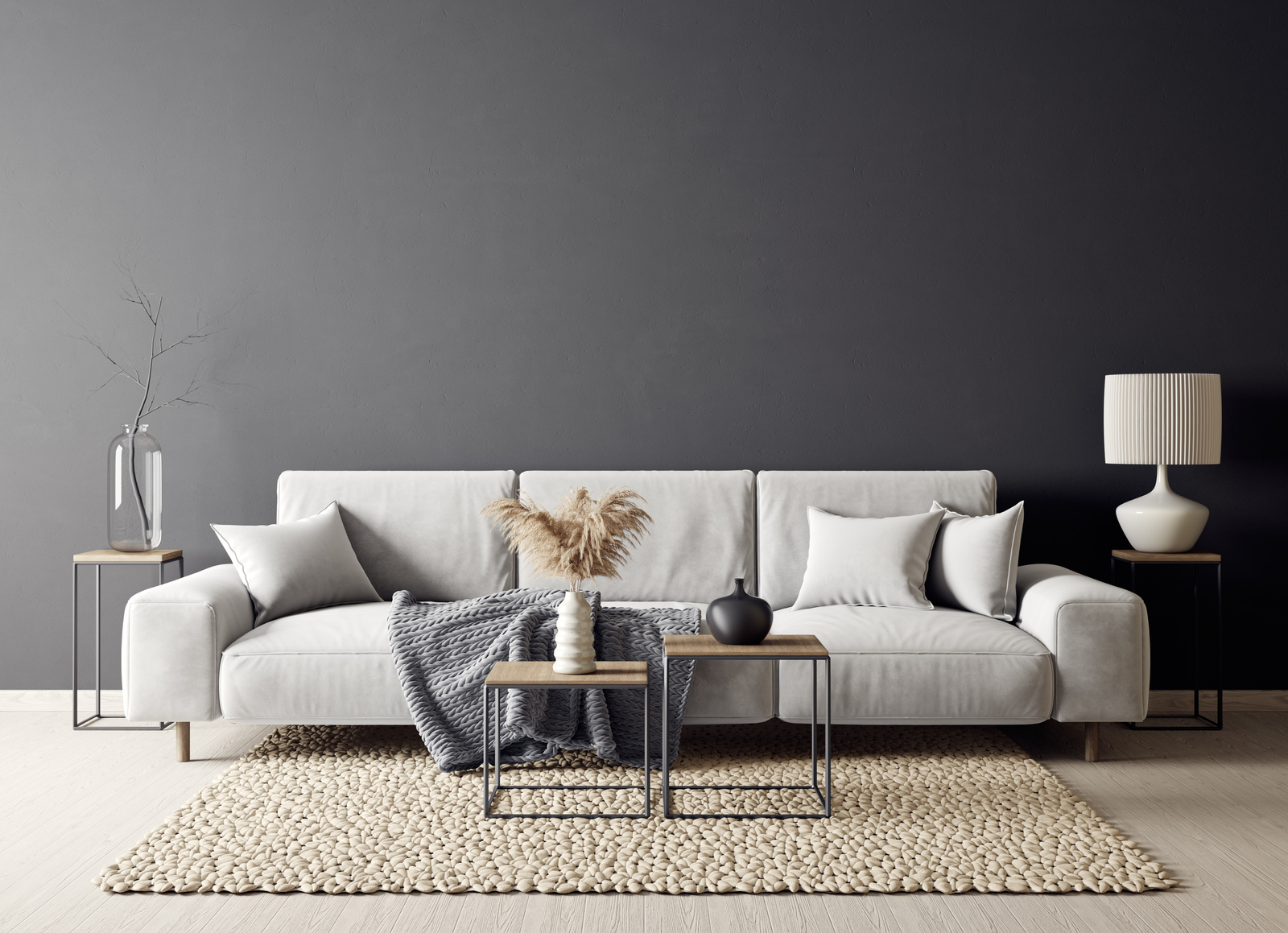 Scandinavian Interior Design of a Living Room 